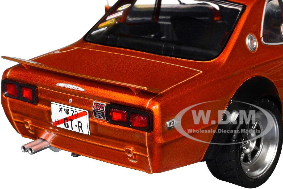 1970 NISSAN SKYLINE (C10) HAKOSUKA RHD ORANGE 1/18 DIECAST BY