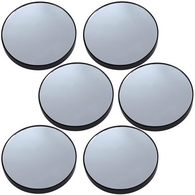 Iconikal 6-Pack 10x Magnification Mirror with Suction 3 Inch (6 Count), Black 