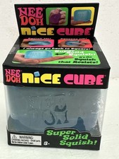Schylling Nee Doh Nice Cube NeeDoh Super Solid Squish (Blue) - New Fast Shipping