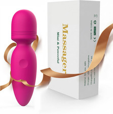Mini Massager Tools,Small Waterproof Cordless Handheld Massager with 10 Vibratio