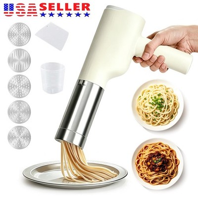 5-in-1 Handheld Electric Pasta Maker Gun Portable Cordless Noodle Machine New