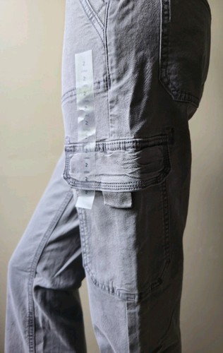 NWT American Eagle Cargo Pants Classic Bootcut Gray 2L Stretch Mid-Rise - Picture 8 of 19
