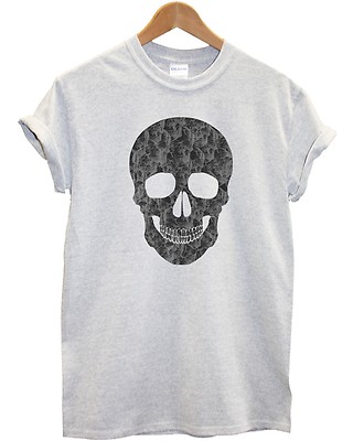 Totenkopf Totenkopf T-Shirt Emo Indie Hipster Herren Damen Kinder Kleidung Mode Stil