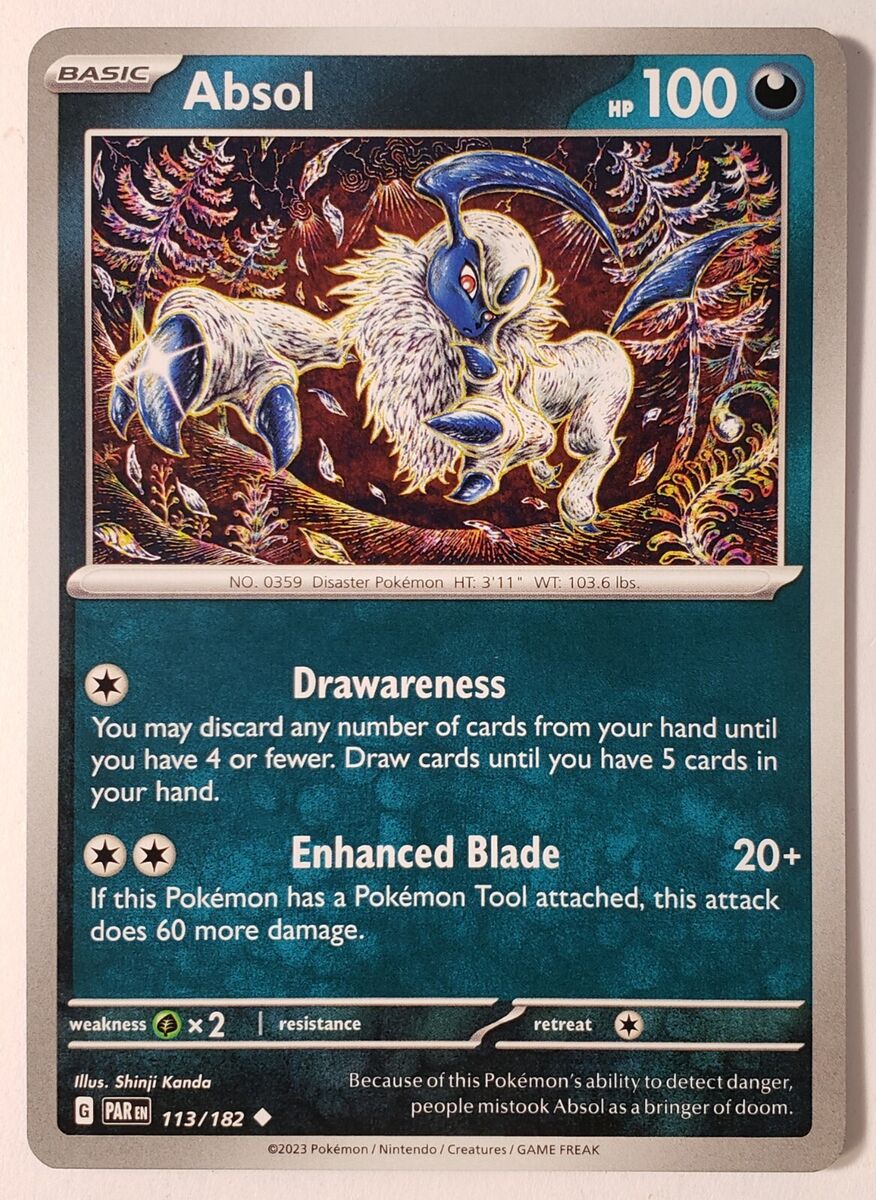 Absol 113/182 NM / M - Paradox Rift Pokemon Card - Shinji Absol 113/182 NM / M - Paradox Rift Pokemon Card - Shinji
