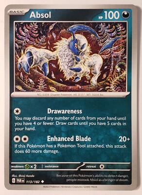 Absol 113/182 NM / M - Paradox Rift Pokemon Card - Shinji Kanda | eBay
