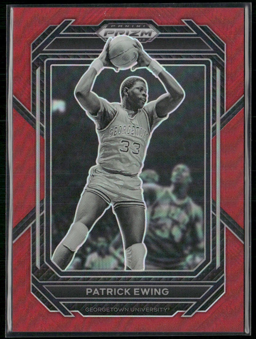 Patrick Ewing 2023 Prizm Draft Picks Red Prizm 214/299 #96