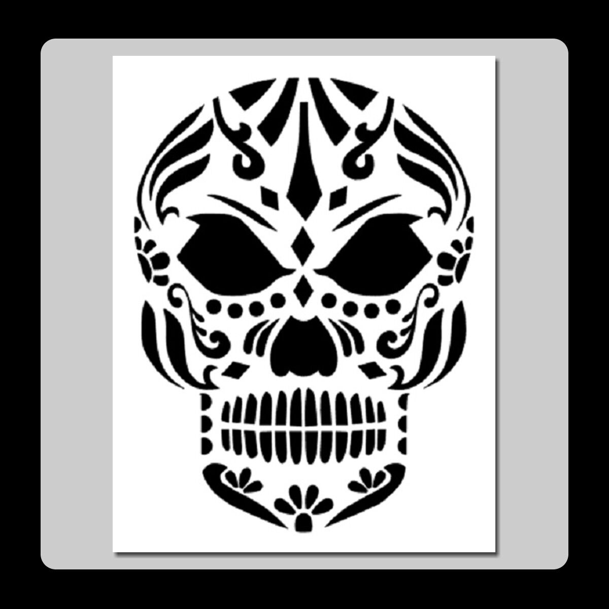 7 X 9 Evil Sugar Skull Max 67% OFF Face Day of Mexican STENCIL Dead Choice Hall the