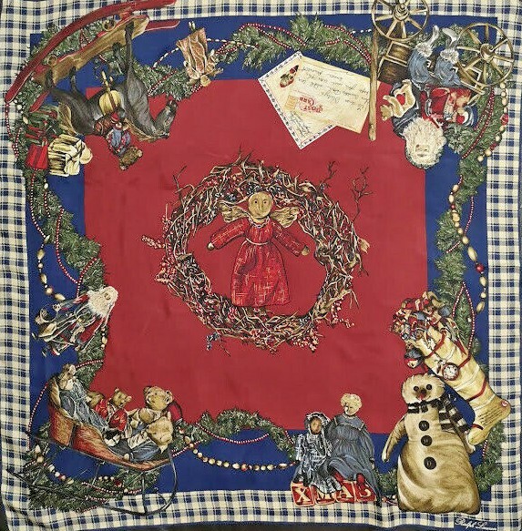◇らんこ様用◇【海外購入】RALPH LAURENカーテン 1SET CHARL R101 Ralph Lauren Red Sangria Scarf Collectible Christmas Vintage
