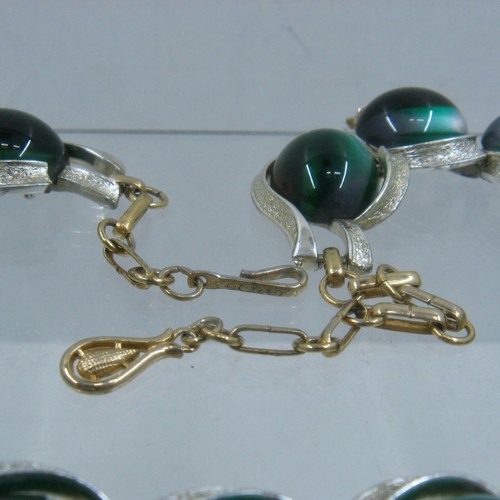 Fabulous 1960s Coro "Moonglow" Riviere Necklace 15-17" - Picture 11 of 15