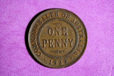 1929 Australia Penny Brązowa moneta #M19948