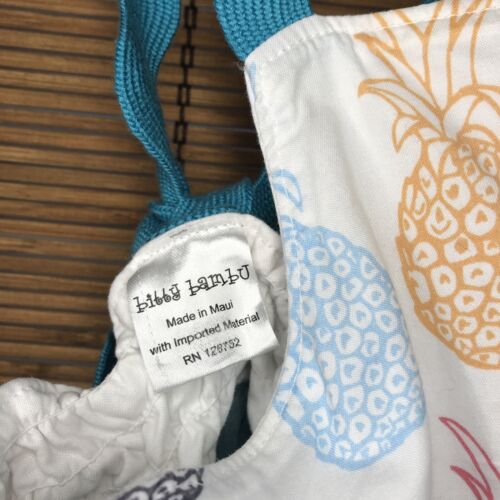 vestito cravatta regolabile bitty bambu bambina taglia 6 teal e ananas - Foto 4 di 6