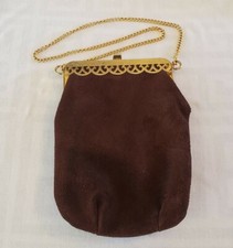 Vintage 1960s Chocolate Brown Leather Shoulder Bag Handbag