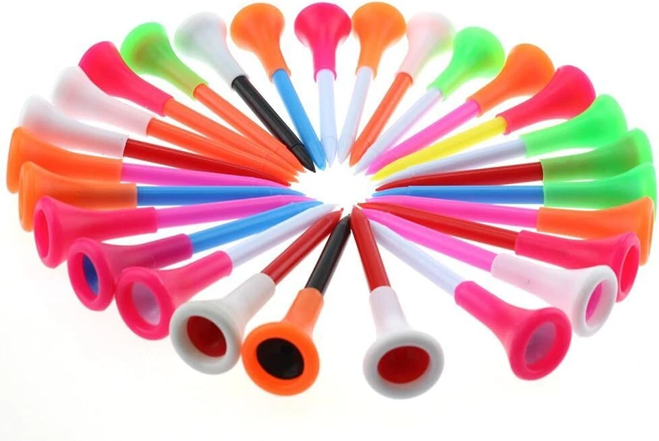 Rubber Cushion Top Plastic Golf Tees Mixed Colors Pack of 50pcs (3-1/4") - Image 3 of 4