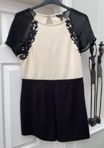 BNWT Lipsy London Michelle Keegan Play suit Size 14 Black NEUTRAL #15 rrp£55 - Picture 1 of 4