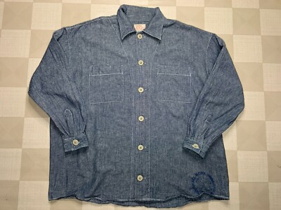 Vintage Diesel J&W Workshirt Herren Grau Relaxed Button Up Hemd Größe XL 2XL