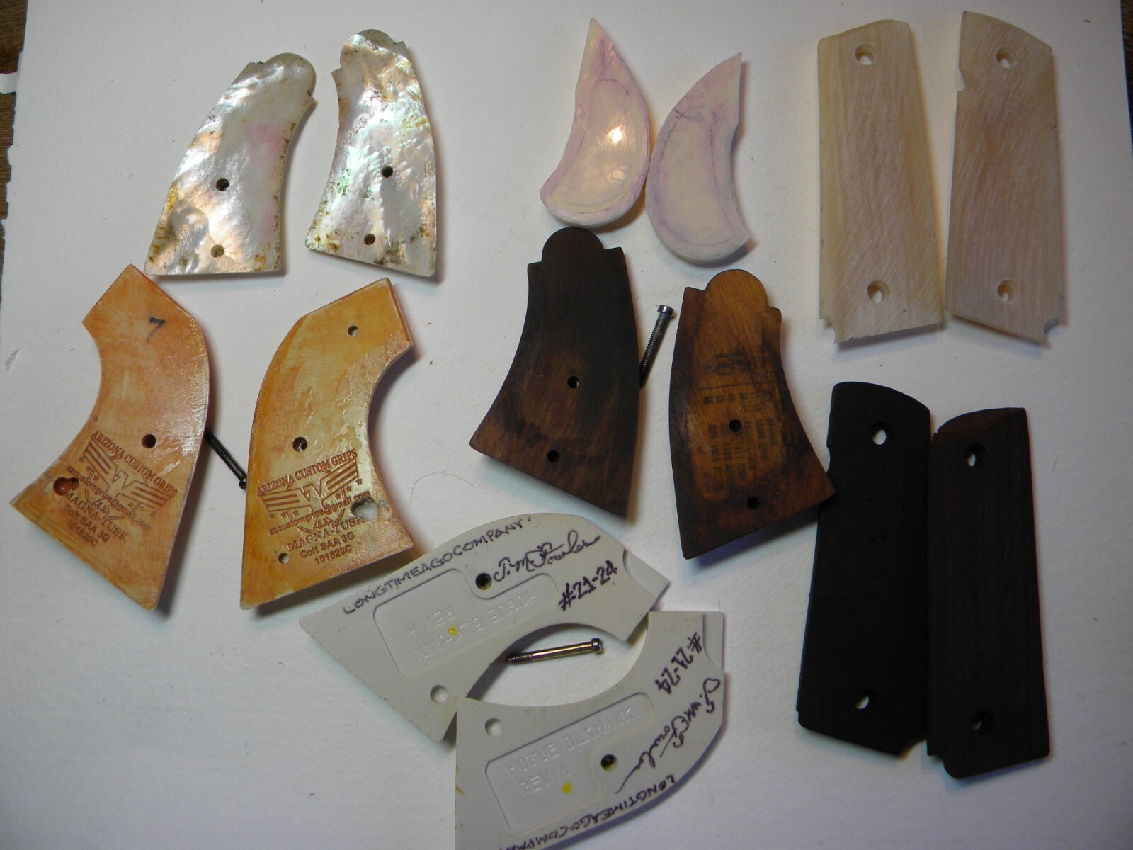 " GUN GRIP LOT", W/MOP S&W, and HAND CARVED SKULLS, (7) SETS eBay