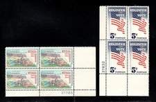 Scott # 1248 & 1249, Mint NH, Nevada/Register & Vote, 1964, Plate Blocks