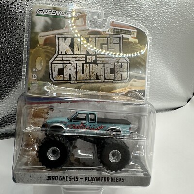 Greenlight GREEN Machine 1990 GMC 5-15 Aqua PLAYIN FOR KEEPS Kings of Crunch S14