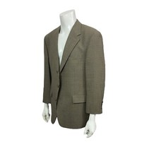 Chaps Ralph Lauren Lord  Taylor Tan Glen Plaid Blazer Sportcoat Mens 42 R