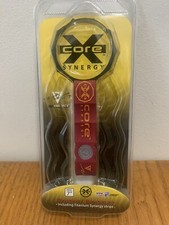 Core Synergy Bracelet Med. 7" Maroon/Orange Including Titanium Synergy Strip NEW
