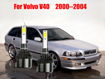 LED For Volvo V40 2000-2004 Headlight Kit H7 6000K White CREE