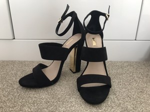 carvela black strappy heels