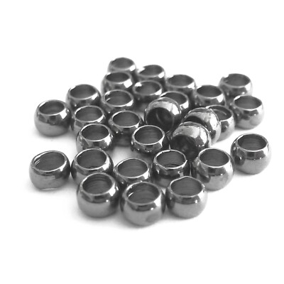 Quetschperlen 2,8 mm Farbe Hämatit 500 Stück Perlen Spacer nenad-design AN214