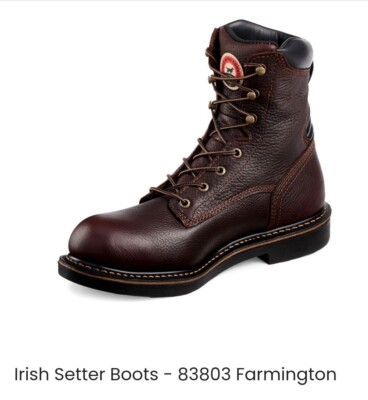 Irish Setter Farmington Inch Work Boots SZ (83803)