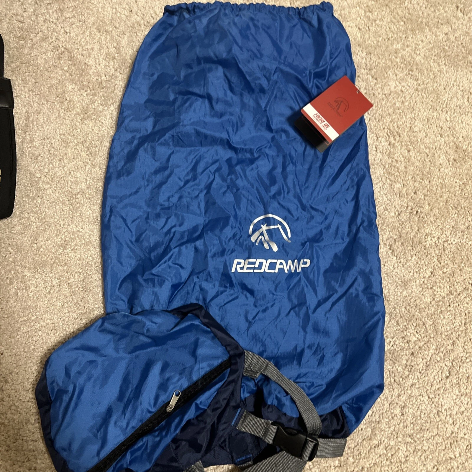 New REDCAMP Adult Lightweight Sleeping Bag Compression Medium Blue 20”x14”