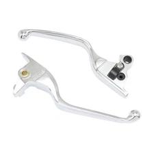 A Set Handle Brake Hand Clutch Levers Chrome Plated For Harley Softail 2015-2024