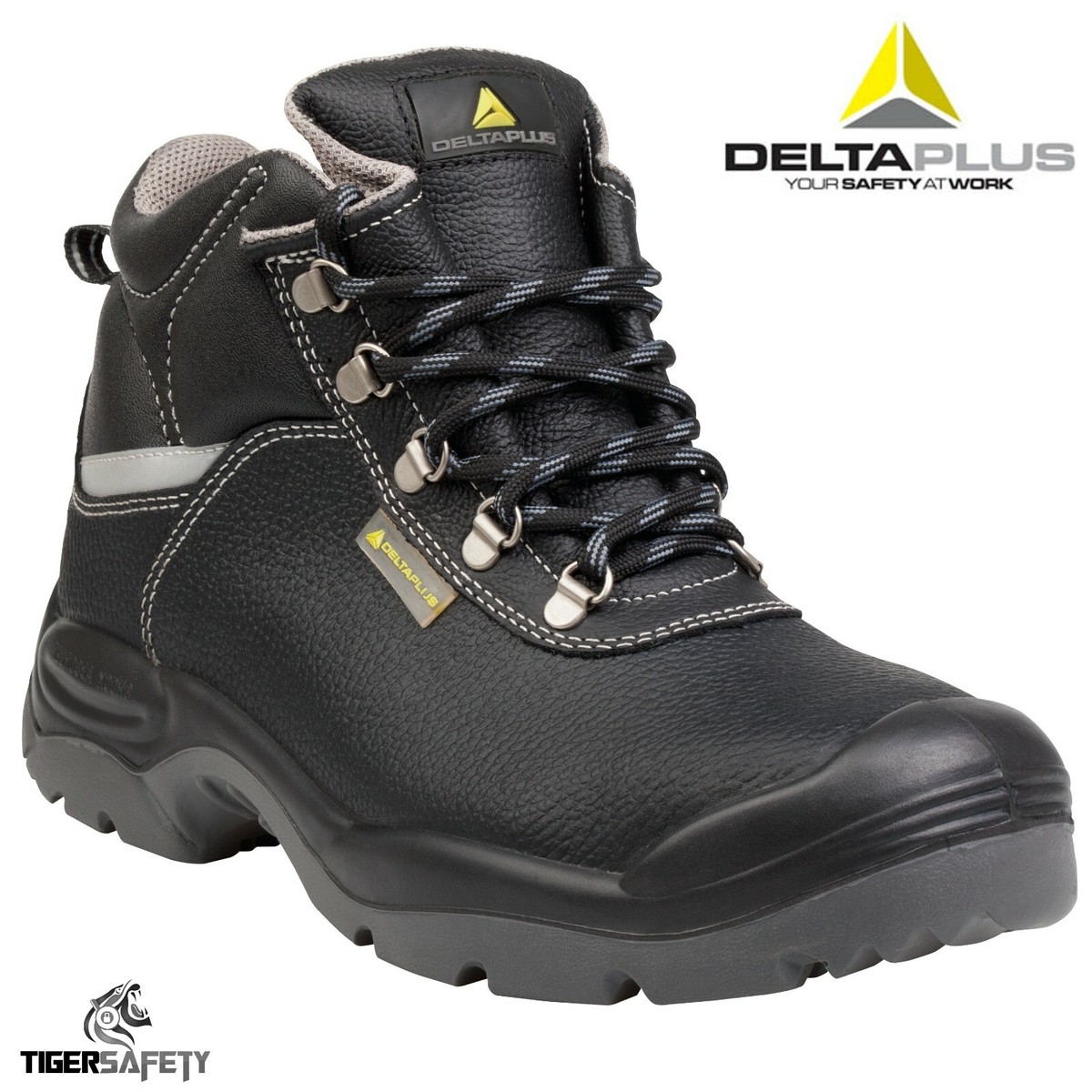 Delta Plus Sault 2 S3 Black Leather Mens Wide Fitting Steel 