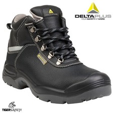 Delta Plus Sault 2 S3 Black Leather Mens Wide Fitting Steel Toe Cap Safety Boots