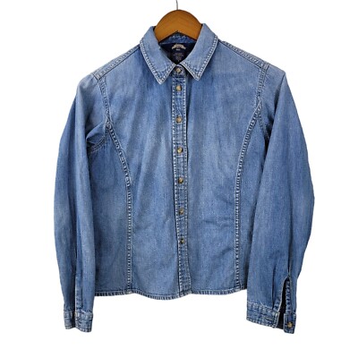 Vintage Capezio Denim Shirt Top Jacket size 4 Petite Shacket jacket cowgirl