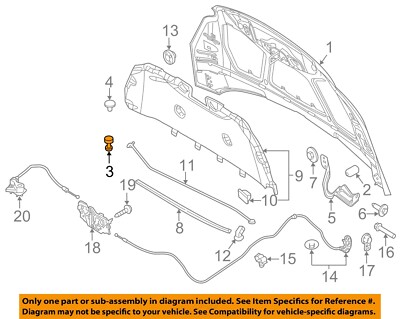 FORD OEM 12-23 C-Max Hood Hood Components-Hood Bumper 8V4Z16758A