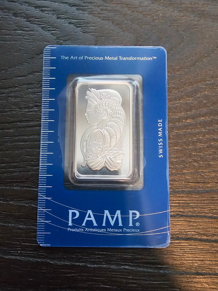 1oz. ~ 31.1 Gram ~ Platinum Bar PAMP Swiss Fortuna 999.5