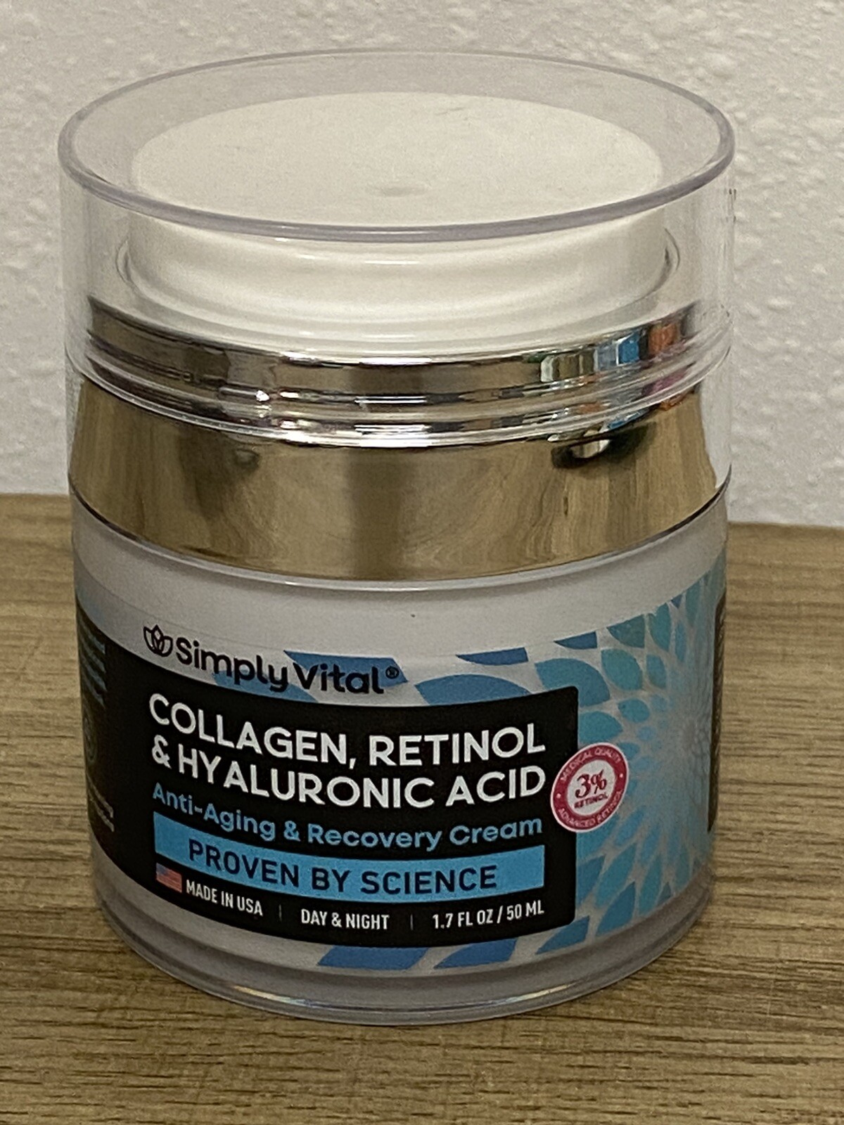 Simply Vital Collagen, Retinol & Hyaluronic Acid Anti-Aging Recovery Cream 1.7oz