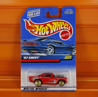 Hot Wheels - 1999 - '57 Chevy - Blue Card Collector #1077 *** Longcard ***