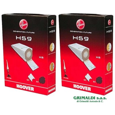 Sacchetti Aspirapolvere Hoover H59, Originali, Confezione Da 2, Codice 35600279, Compatibili Athys
