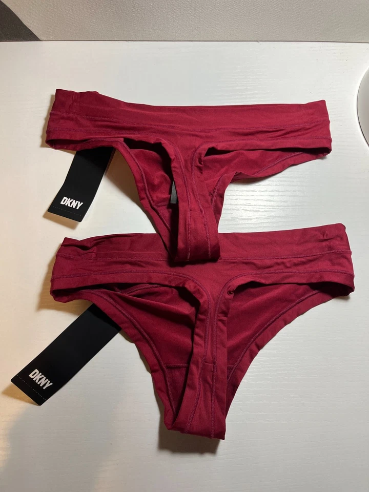 Tanga 2pk DKNY DK8961 Active Comfort para mujer talla S - rojo Foto 2 de 4