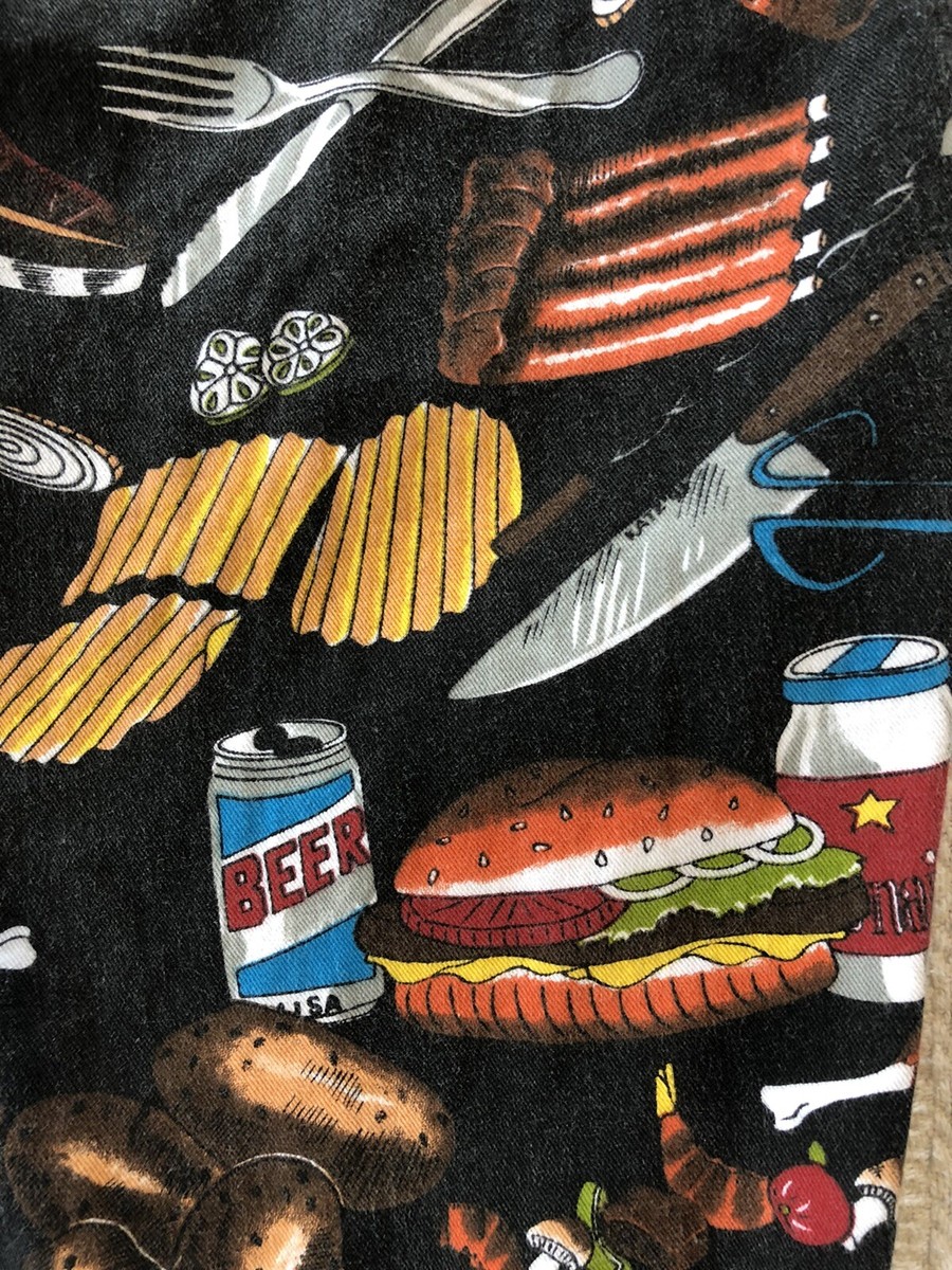Amazing Vintage 1980s BBQ Jamz Hammer Pants Chef Grill Beer Gym