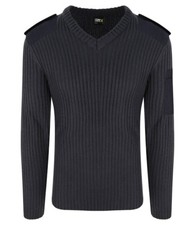 New Mens Pro RTX Acrylic Security V Neck Sweater. Navy Blue size M. T7548.