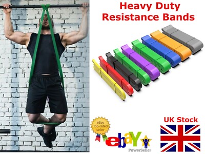 Resistance Bands Pull Up Heavy Duty Set Assisted Exercise Tube Home Gym  Fitness UK