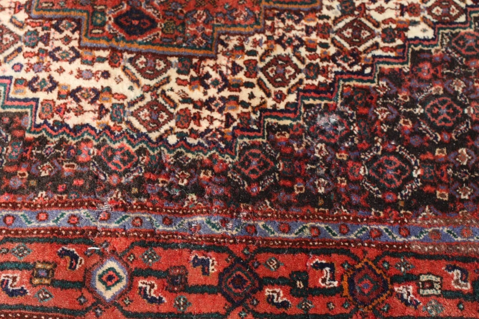 tapis ancien fait main noué laine - 1,5 x 1,25 m - - Photo 4/4