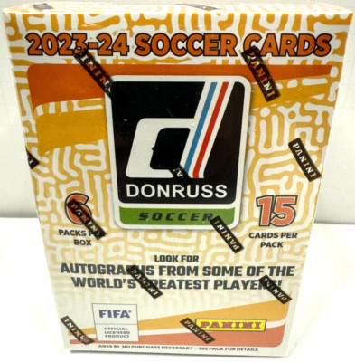      23-24 Panini Donruss Soccer Factory Sealed w/6 Pack Blaster Box 90 Cards!