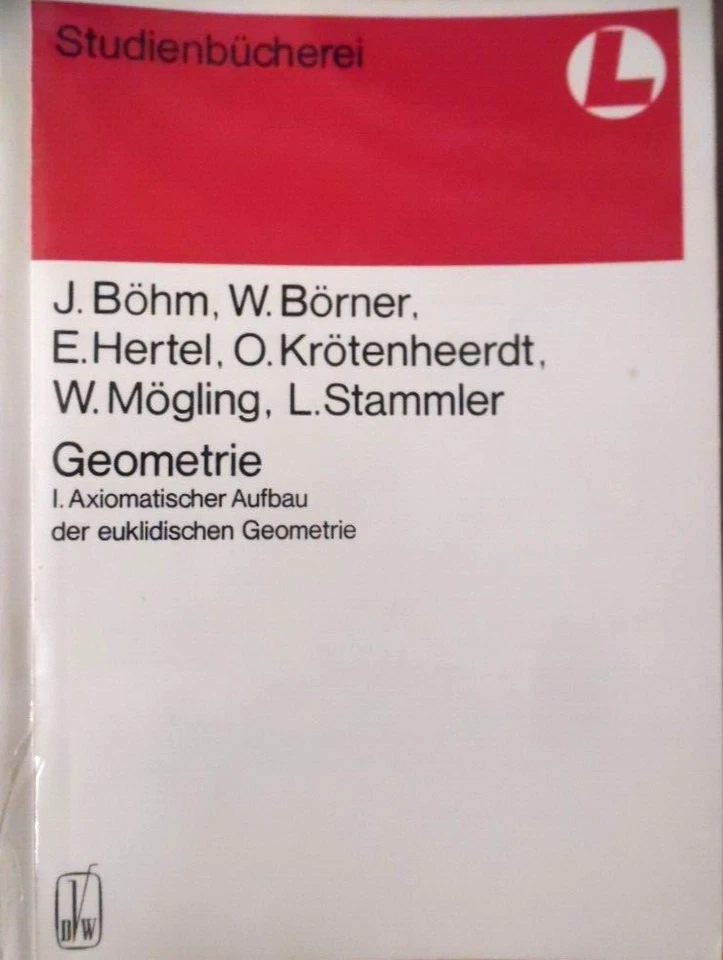 GEOMETRIE --- Mathematik für Lehrer Studienbücherei Ausgabe 1976 DDR-Schulbuch - Bild 1 von 4