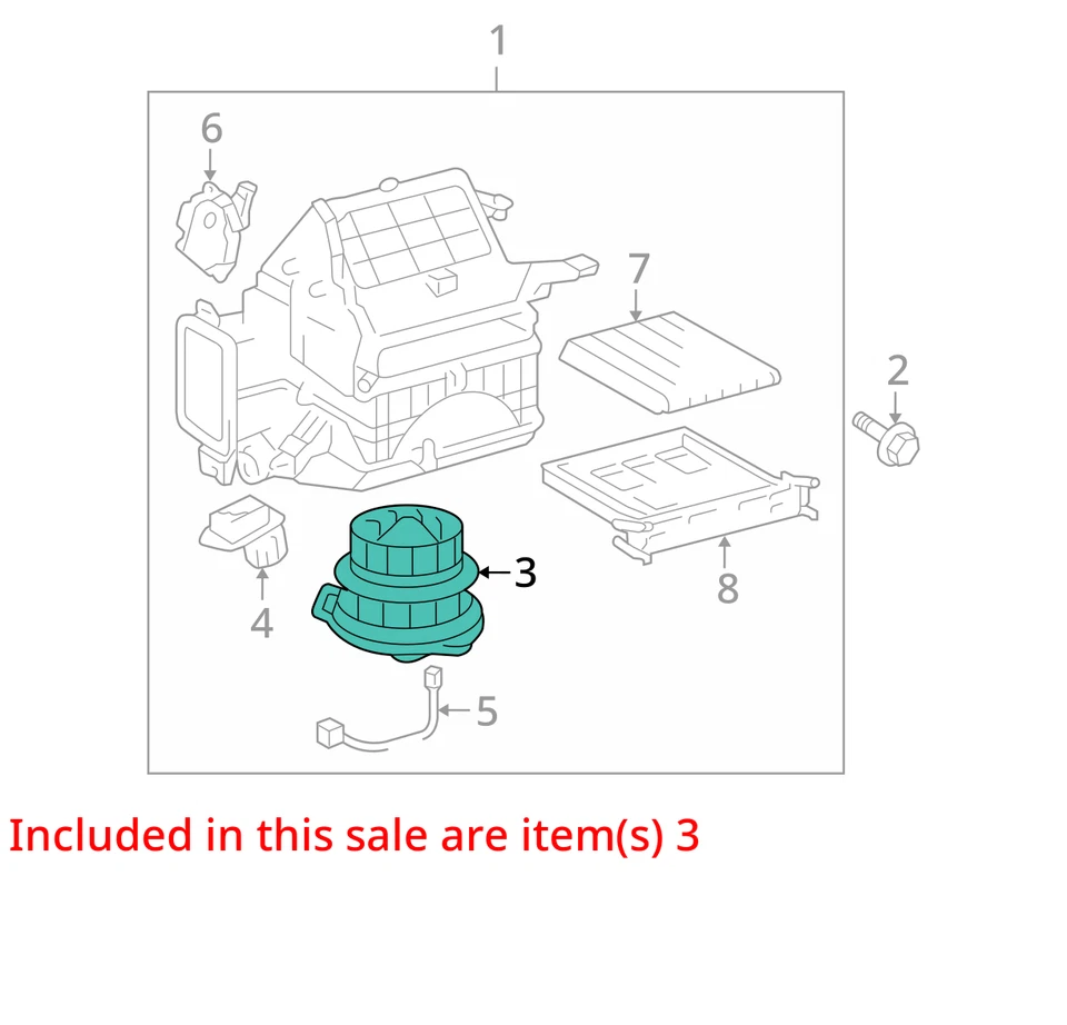 Toyota Prius 2006 calentador aire acondicionado motor fabricante de equipos originales 128 k millas - LKQ391690449 Foto 4 de 4
