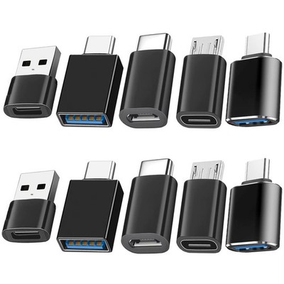 Adapter SET 10 Stück USB-A USB-C Micro Konverter Laden Daten Stick Handy Laptop