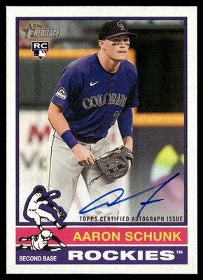 2025 Topps Heritage Real One Auto Aaron Schunk RC #ROA-AS