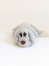 Vintage 1995 Pound Puppies Mini Babies - Grey Puppy Dog Soft Toy – 2.5" Galoob