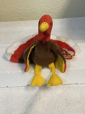 TY BEANIE BABY GOBBLES THE TURKEY 1996 PVC PELLETS